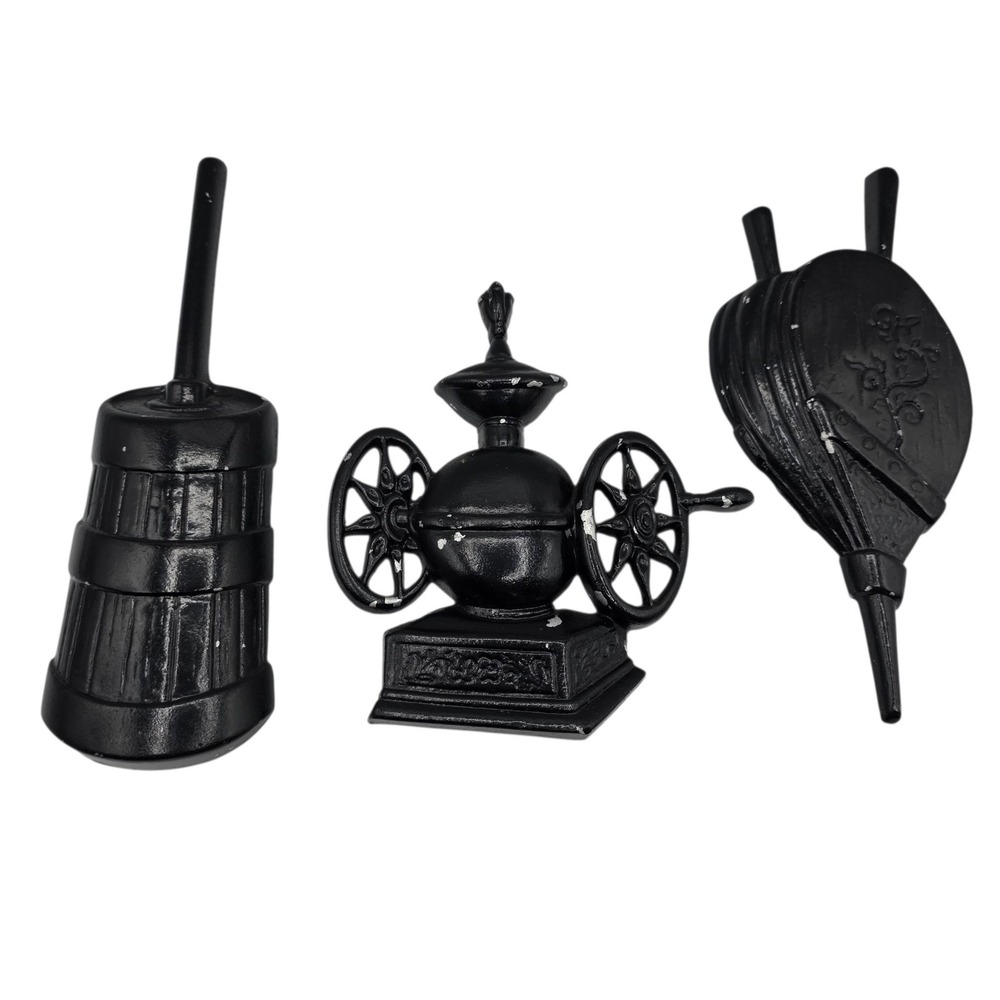 Vintage Sexton Cast Iron Wall Decor Lot Bellows Coffee Grinder Churn Farm Rustic